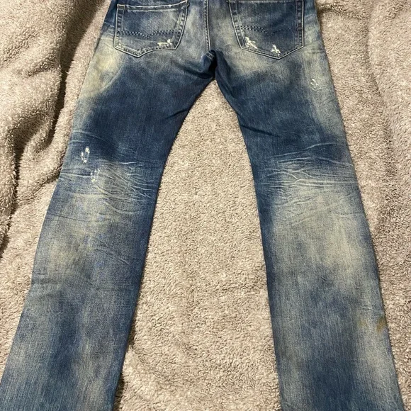 Men's Blue Distressed Diesel Jeans